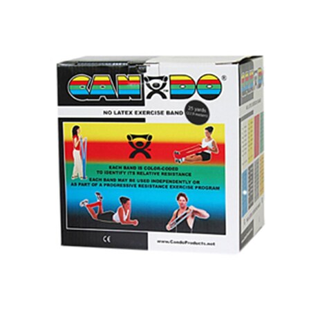 Cando International Latex Free Exercise Band, 25 yards Roll - Black, X Heavy CanDo-10-5635